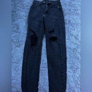 XXS High rise Shein ripped jeans